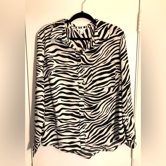 Time and Tru Tops Zebra Print Blouse Poshmark